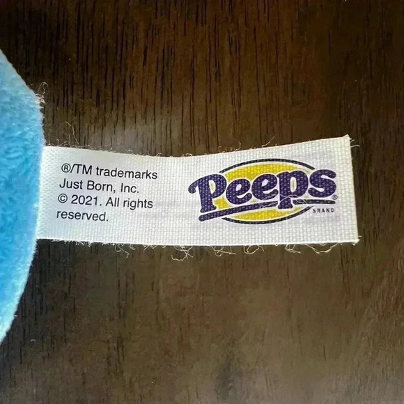 Easter Peeps Blue Bunny Rabbit Plush 6" Just Born inc. - Picture 5 of 7